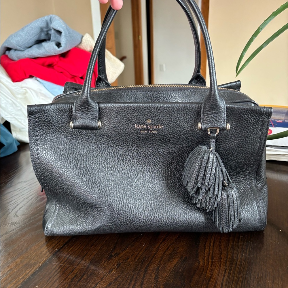 Kate Spade Charcoal Leather Satchel